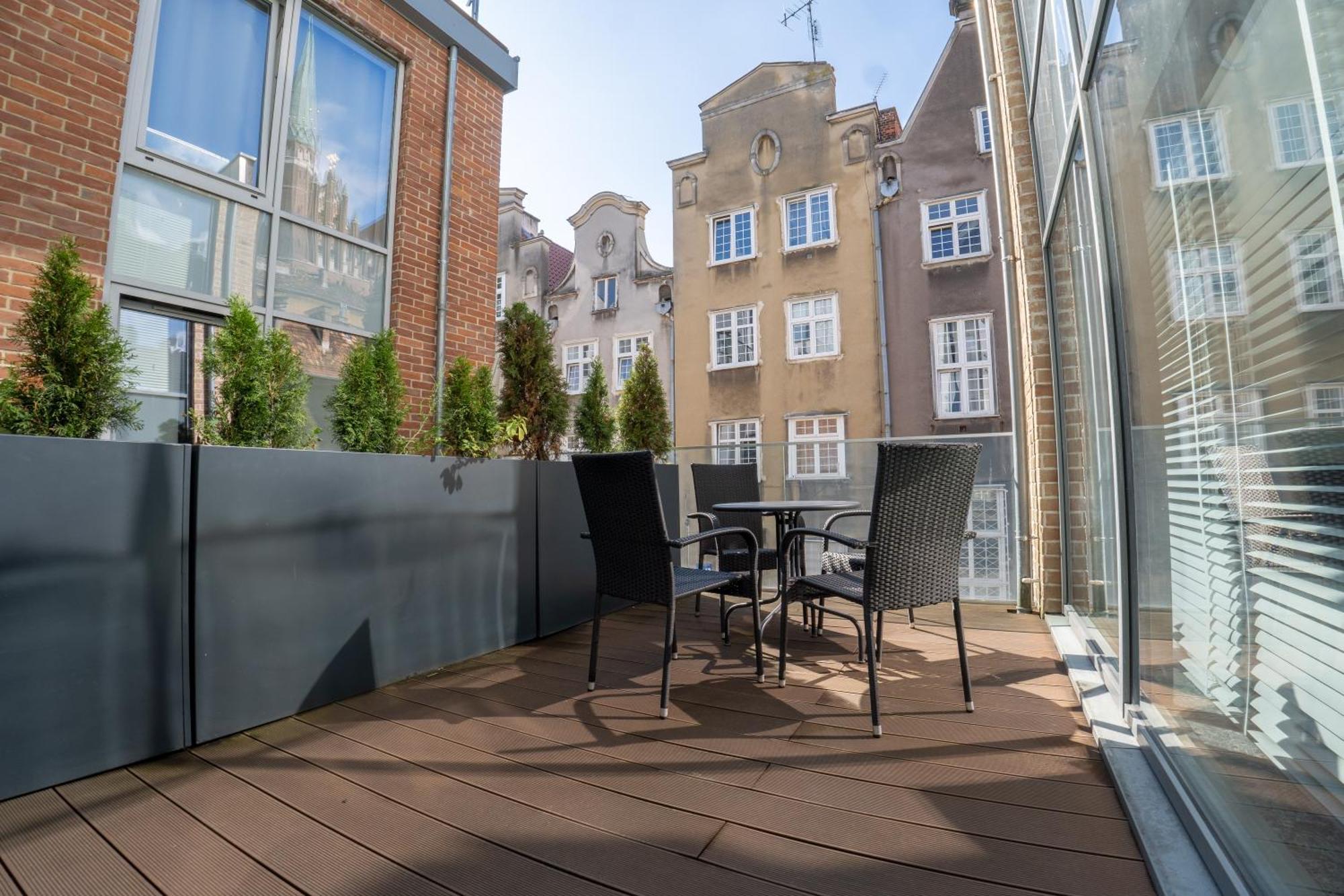 Viu Apartament Z Tarasem W Sercu Gdanska Exterior foto